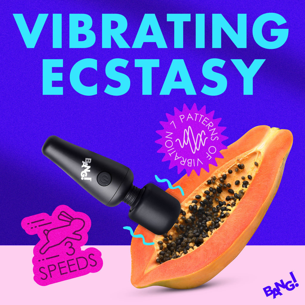 Bang! 10X Vibrating Mini Silicone Wand-Black