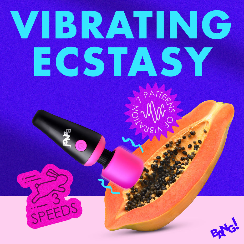 Bang! 10X Vibrating Mini Silicone Wand-Pink