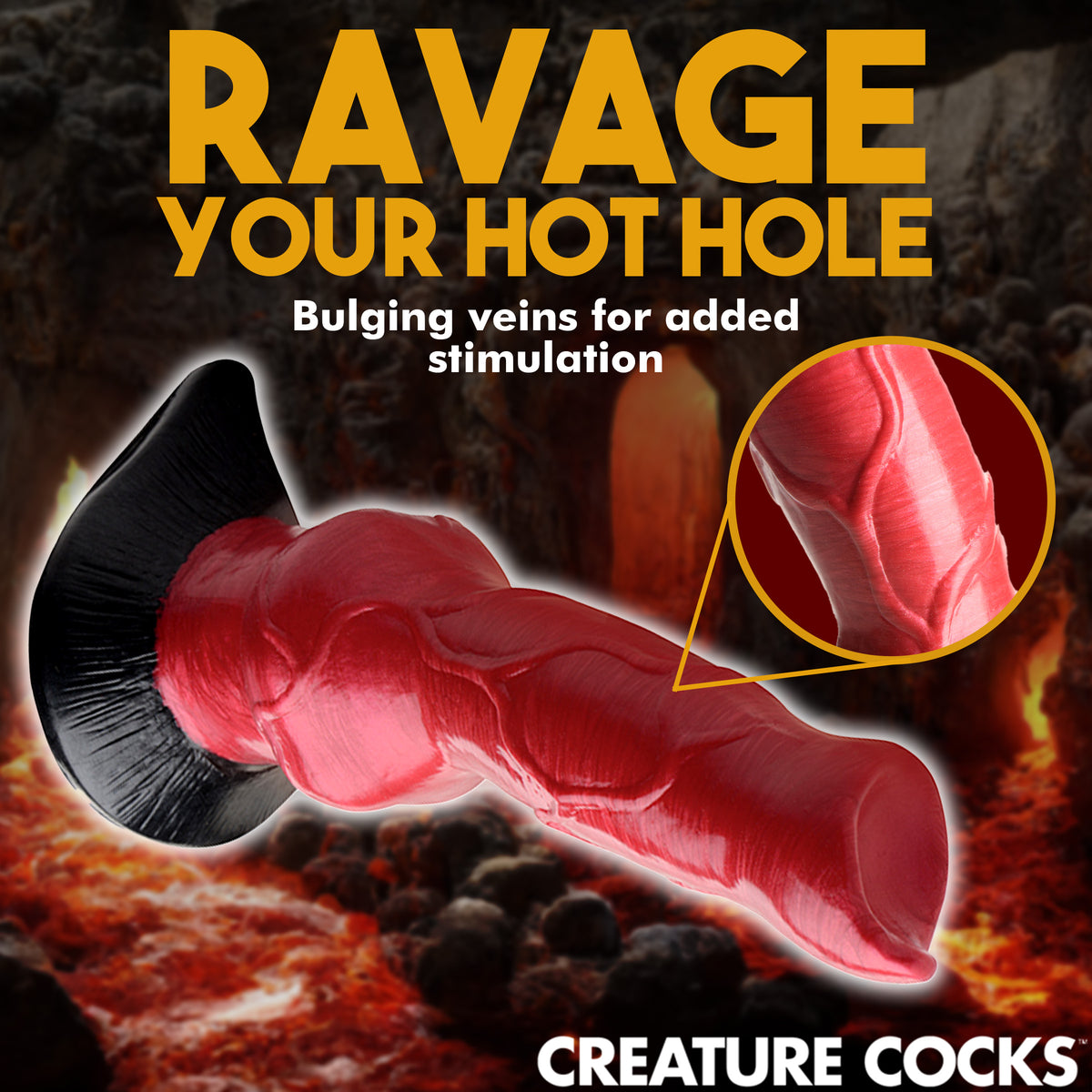 Creature Cocks Hell Hound Canine Silicone Dildo