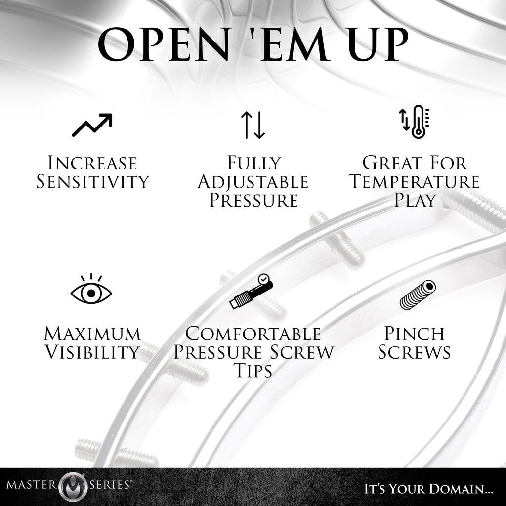 Spread Em Stainless Steel Poker Labia Clamp with Adjustable Pressure Screws