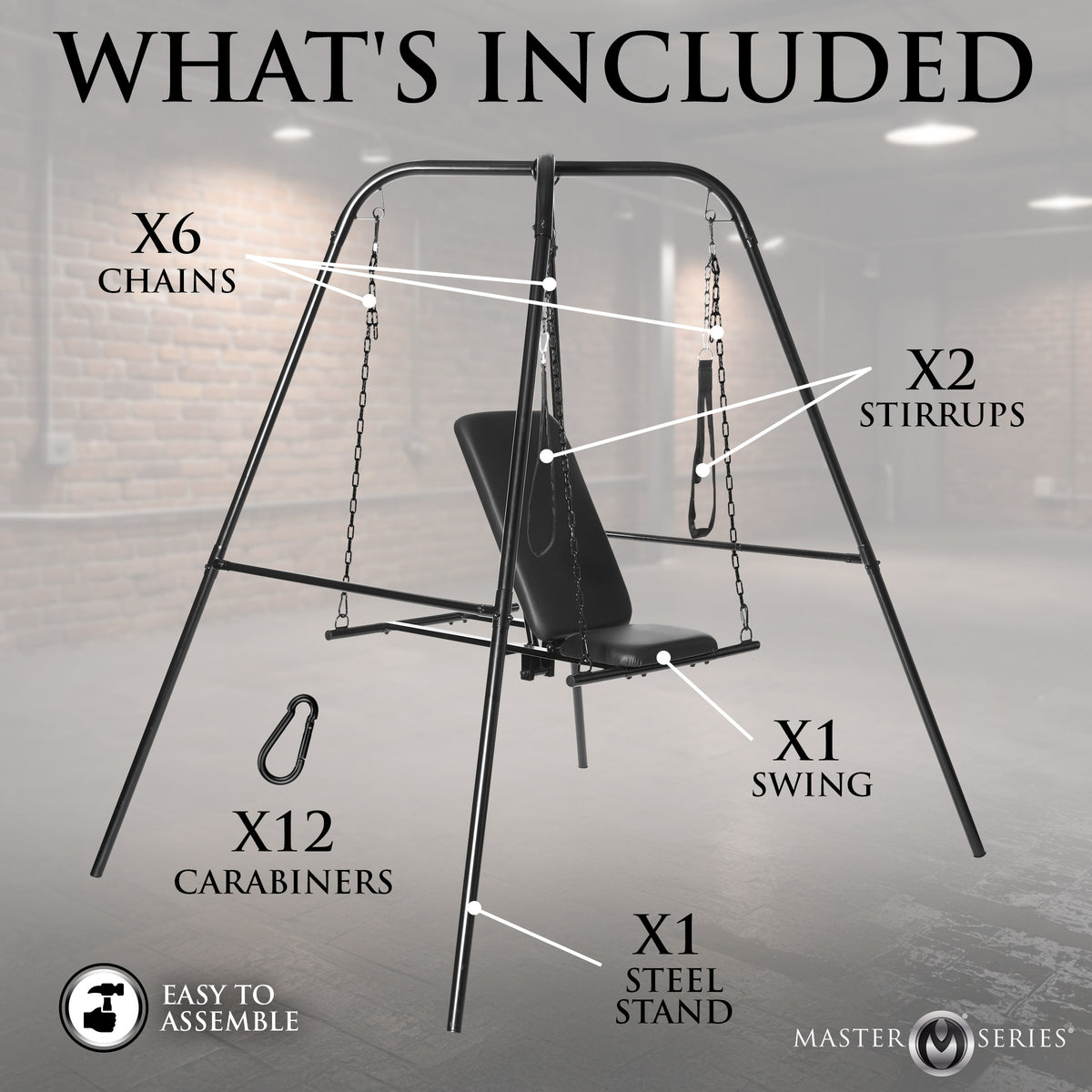 Throne Adjustable Sex Sling with Stand