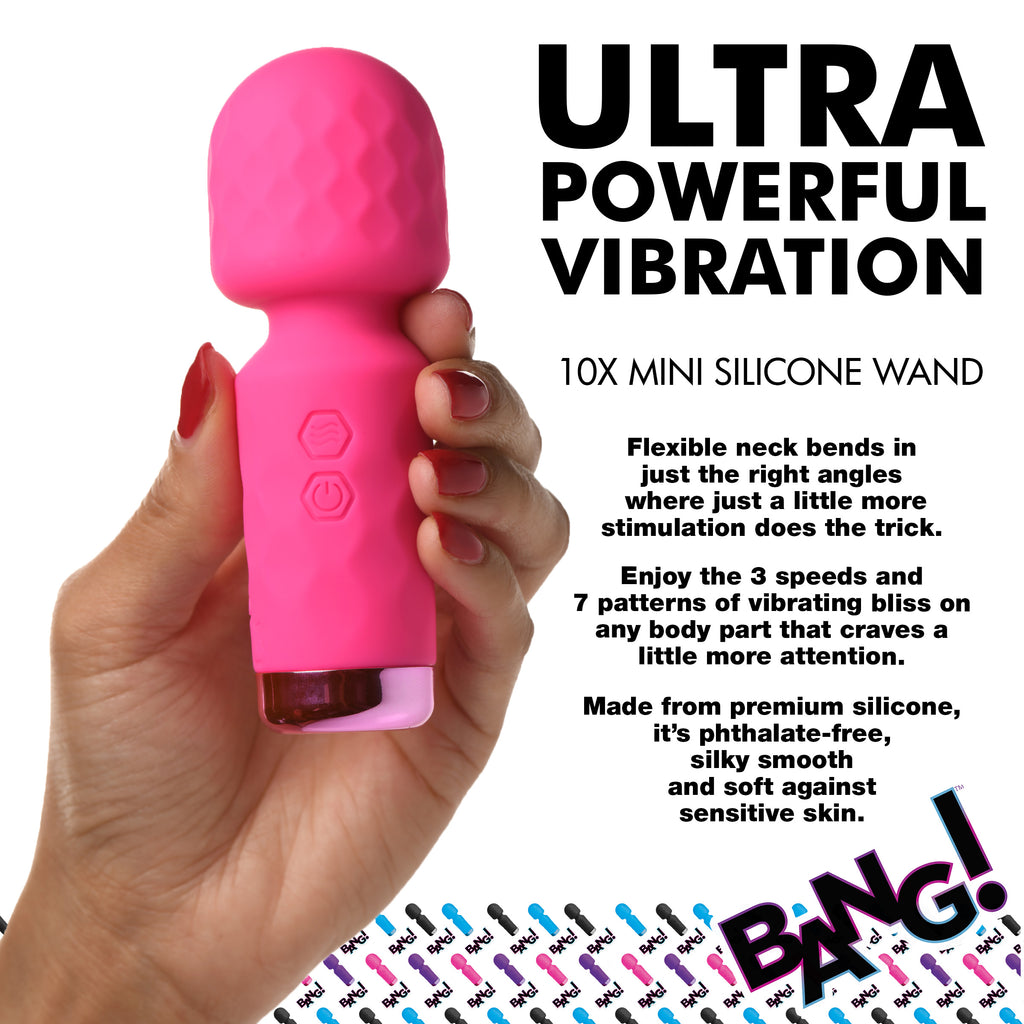 Bang 10X Mini Silicone Wand-Pink