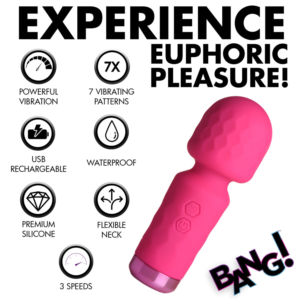 Bang 10X Mini Silicone Wand-Pink