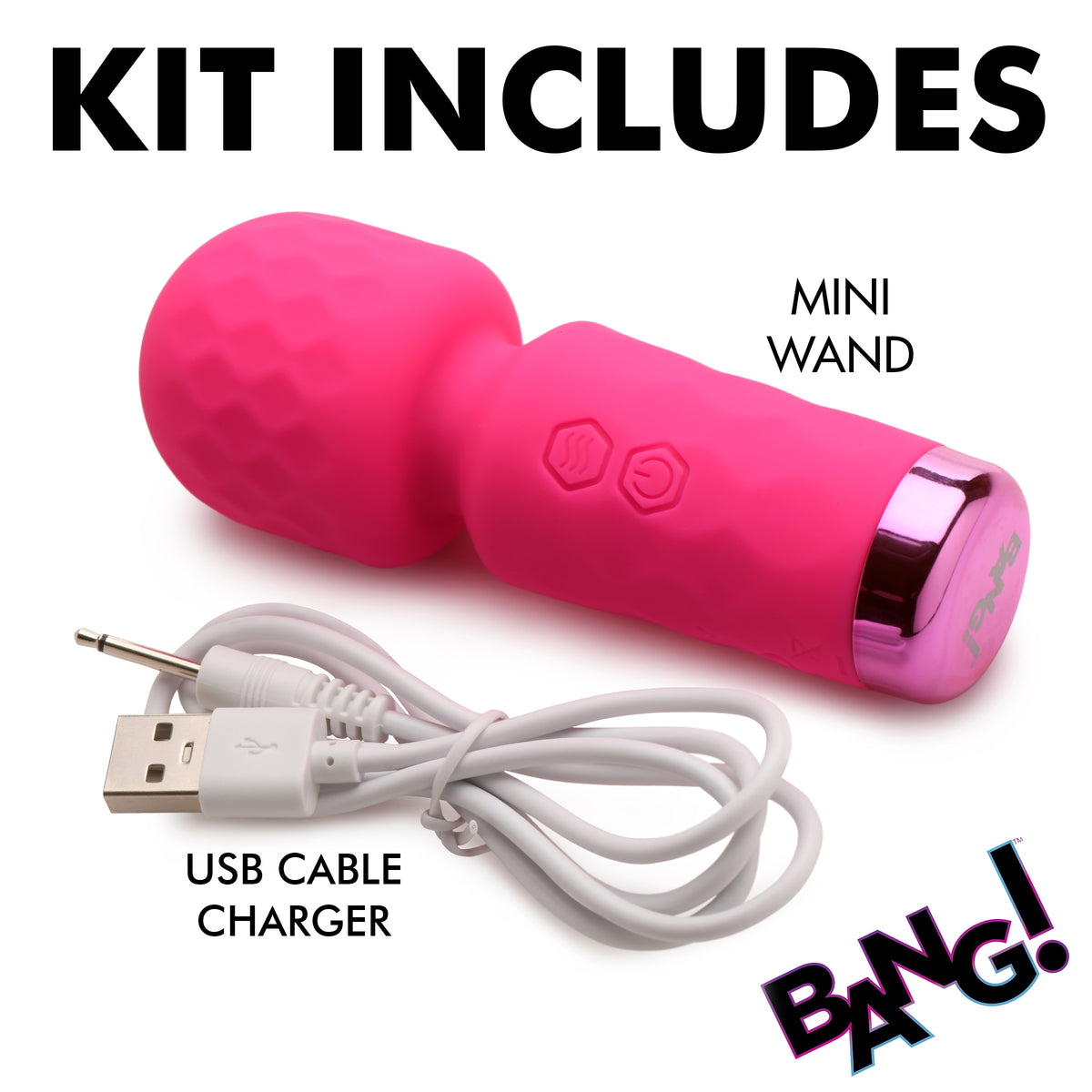 Bang 10X Mini Silicone Wand-Pink