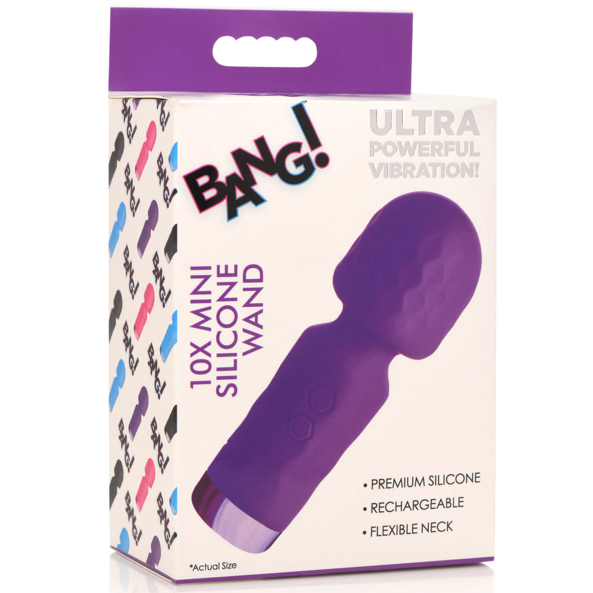 Bang 10X Mini Silicone Wand-Purple