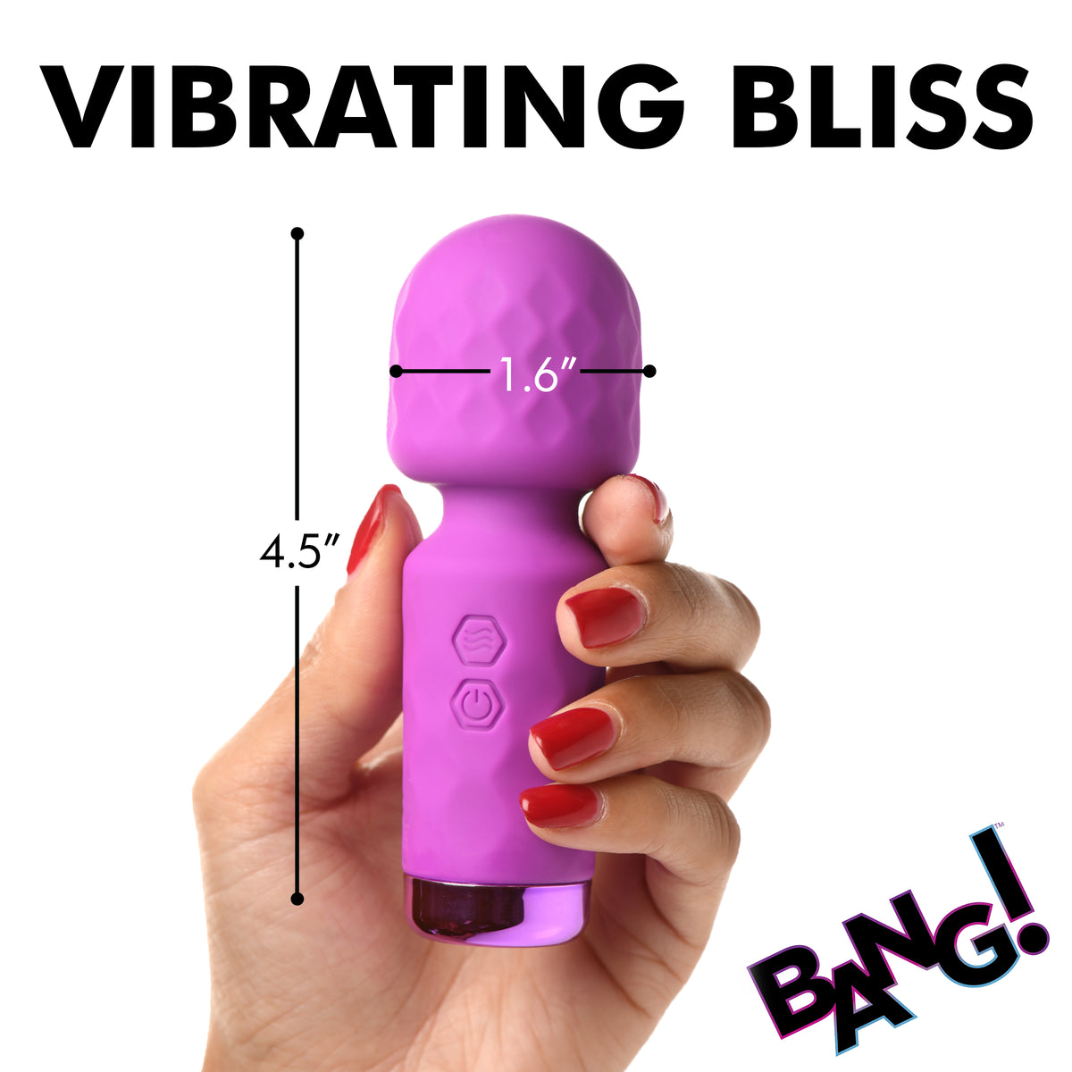 Bang 10X Mini Silicone Wand-Purple