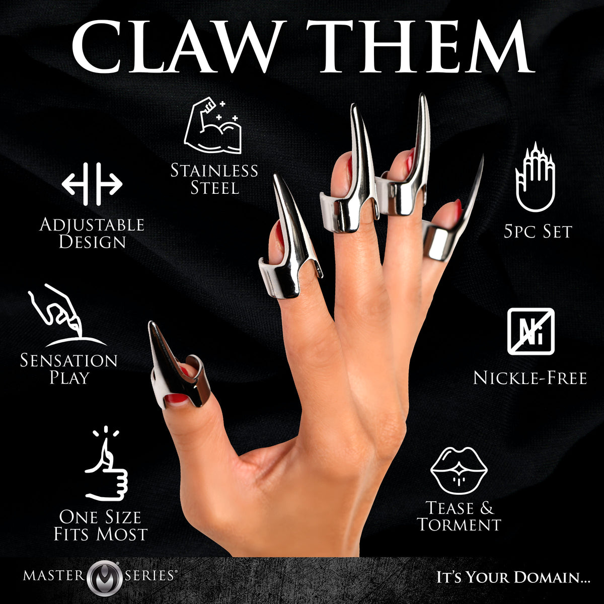Master Series Clawed Sensation Play Rings 5pc