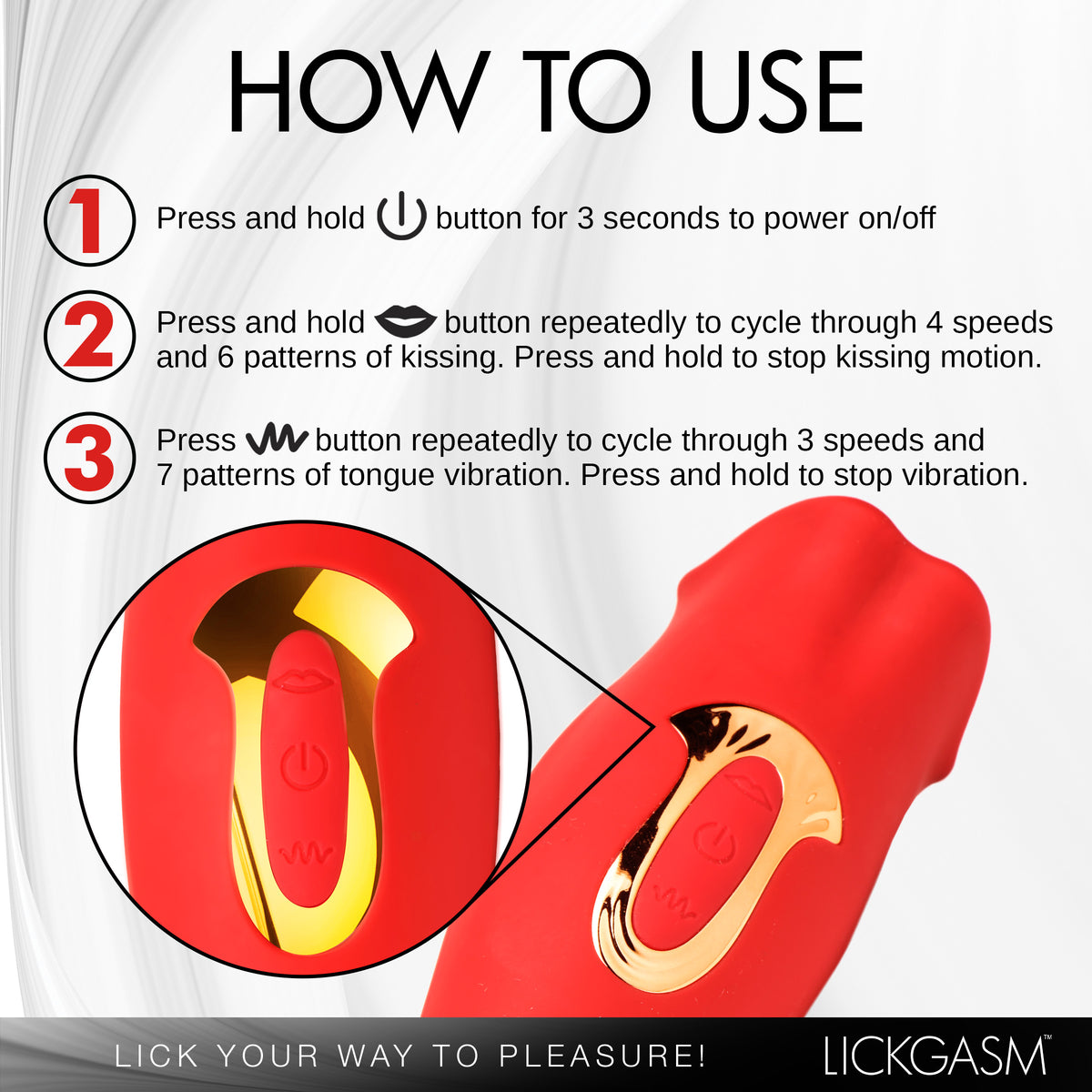Lickgasm Kiss And Tell Mini Kissing And Vibrating Stimulator