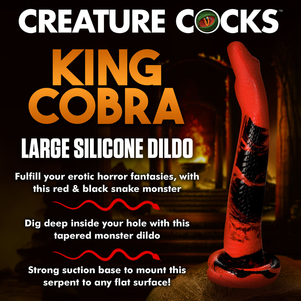 Creature Cocks King Cobra Long Silicone Dong 14"