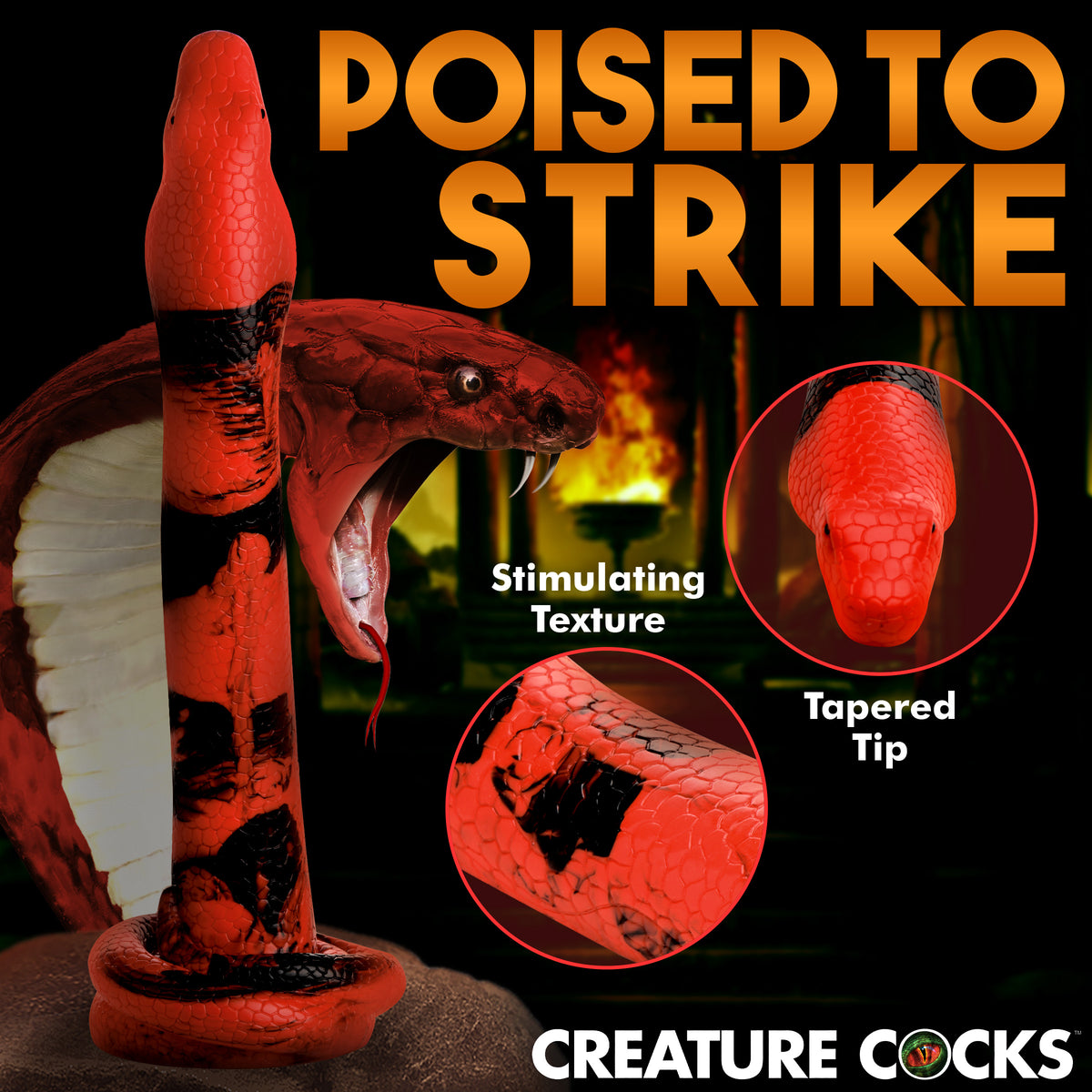 Creature Cocks King Cobra Long Silicone Dildo X-Large 18"
