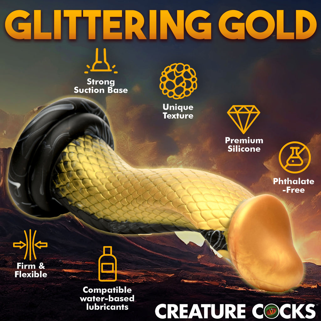 Creature Cocks Golden Mamba Snake Silicone Dildo