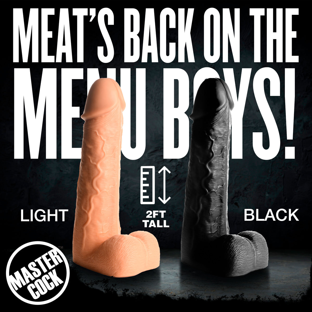 Moby 2 Foot Tall Super Dildo - Light