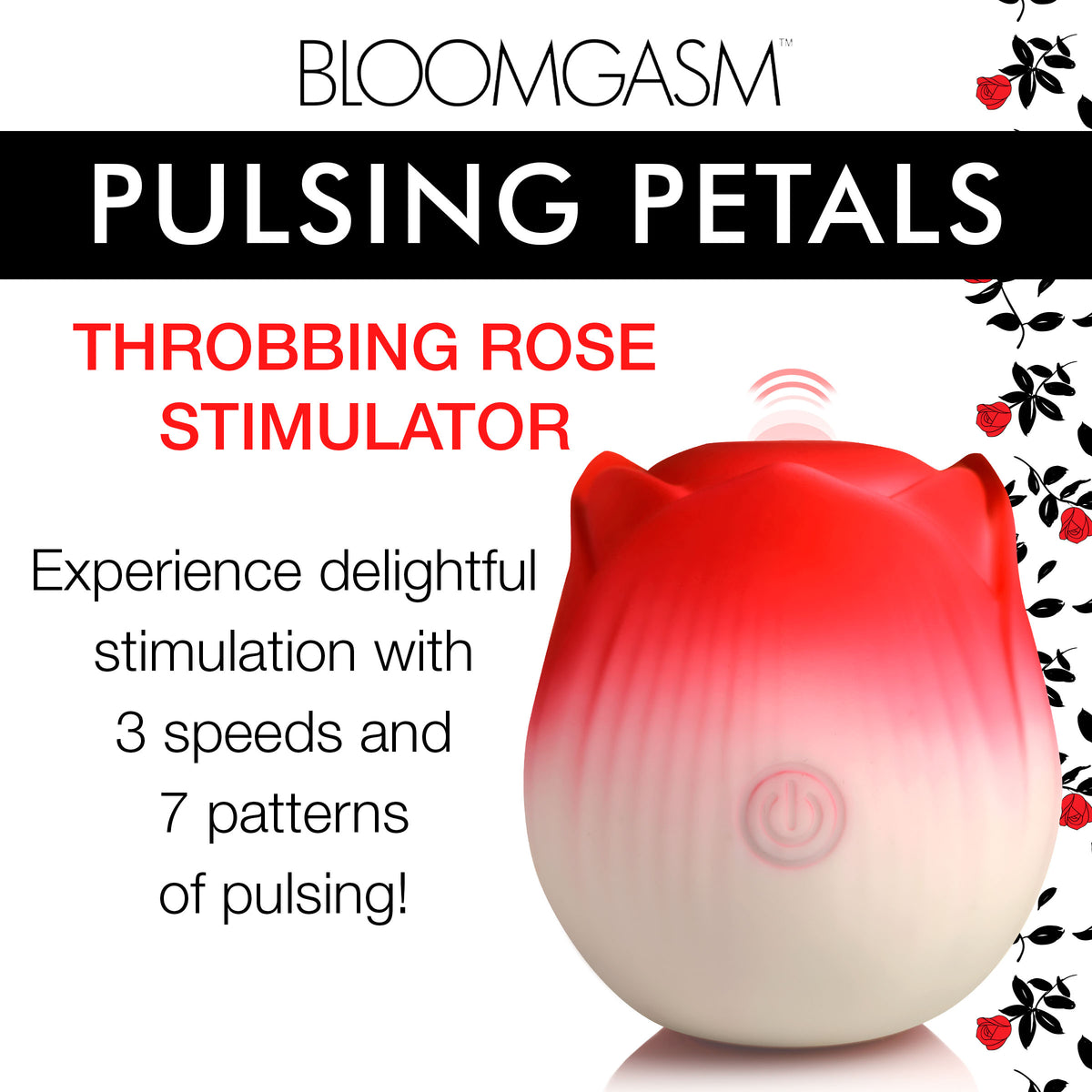 Bloomgasm Pulsing Petals Throbbing Rose Stimulator