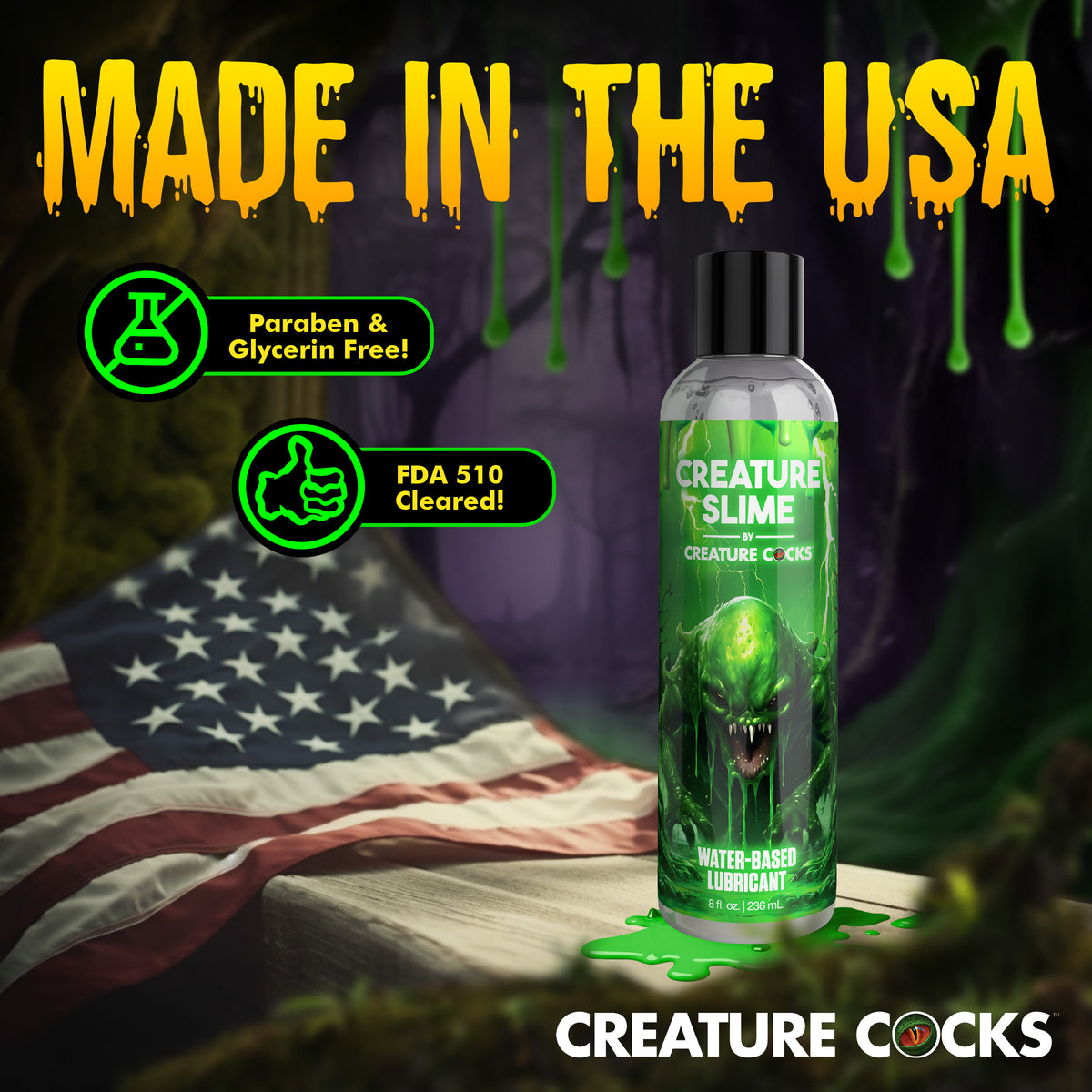 Creature Slime Water-Based Lubricant - 8oz