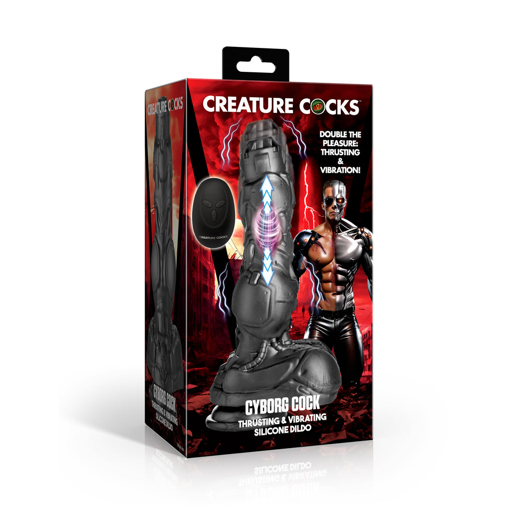 Creature Cocks Cyborg Cock Thrusting and Vibrating Silicone Dildo