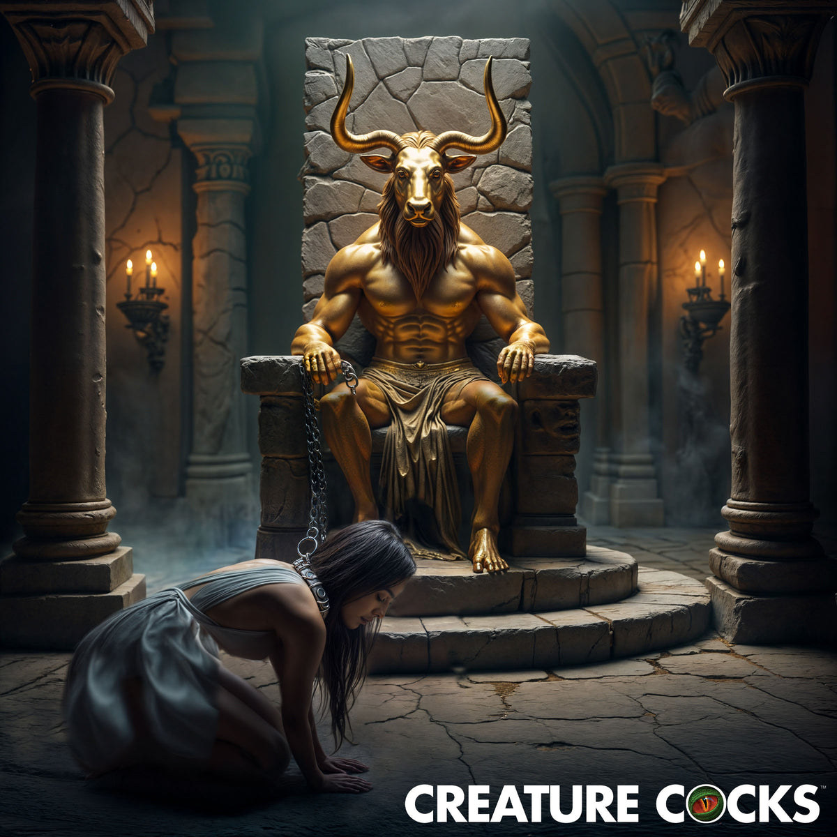 Creature Cocks King Minotaur Silicone Dildo
