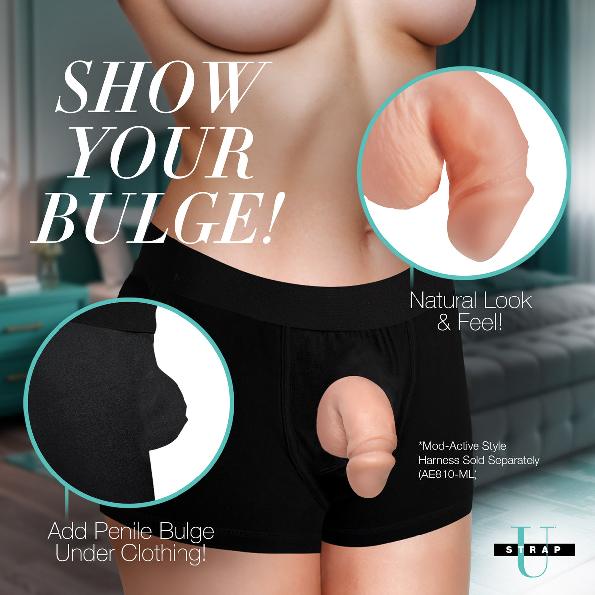 3.6" Silicone Packer Dildo - Light