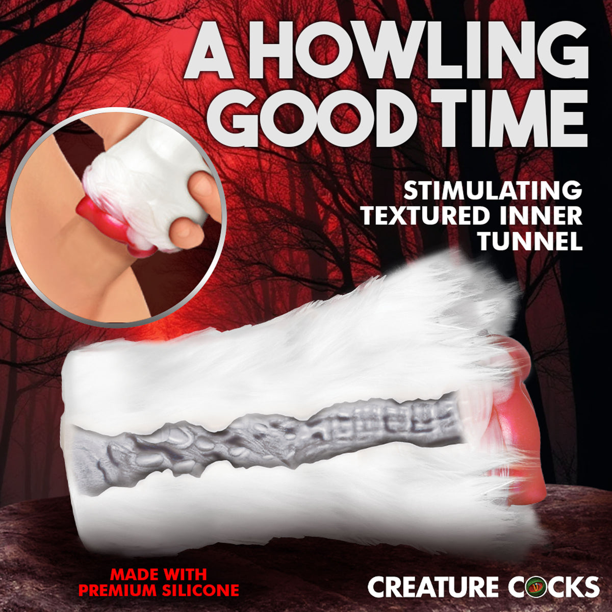 Creature Cocks Snow She Wolf Silicone Stroker