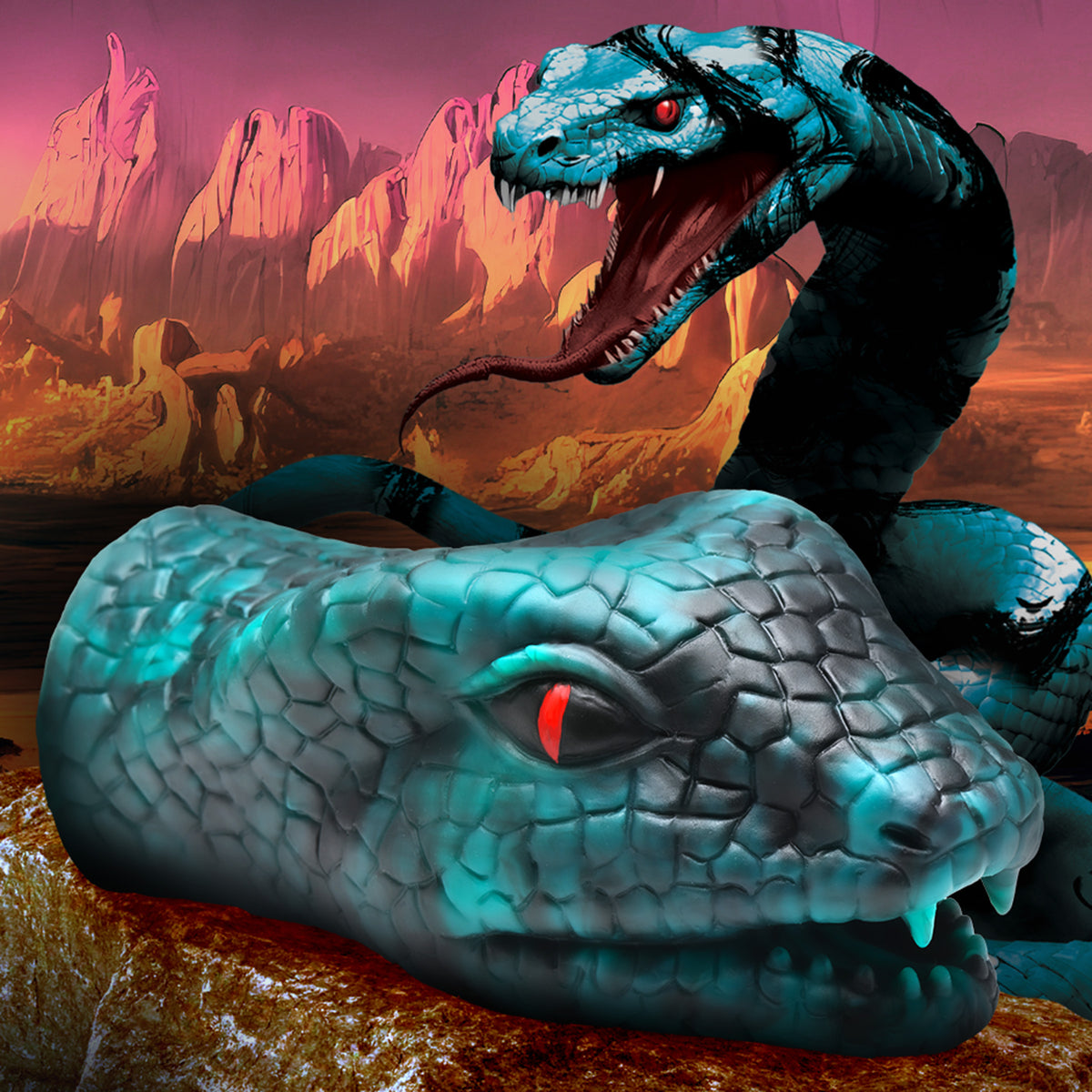 Creature Cocks Serpentine Stroker-Green