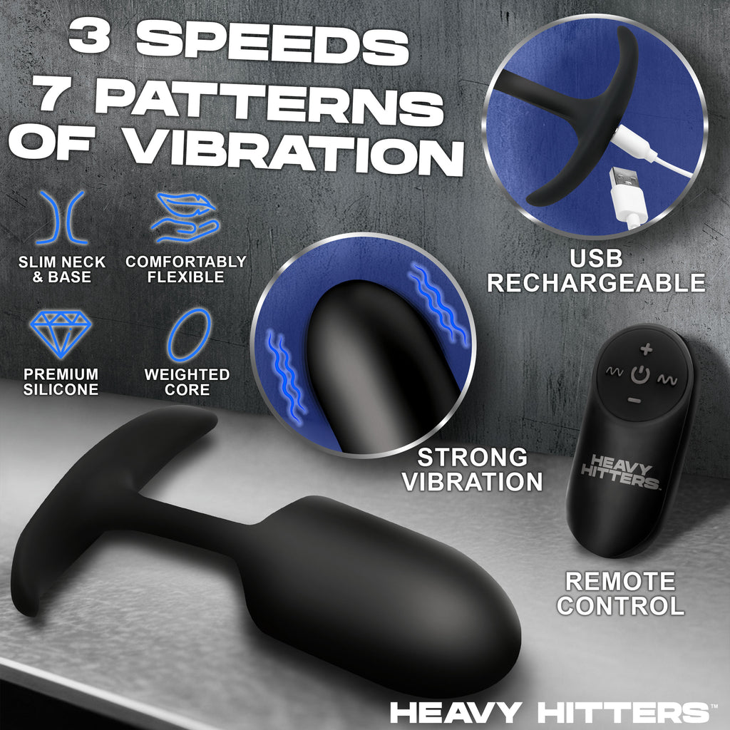 Vibrating Large Weighted Silicone Anal Plug