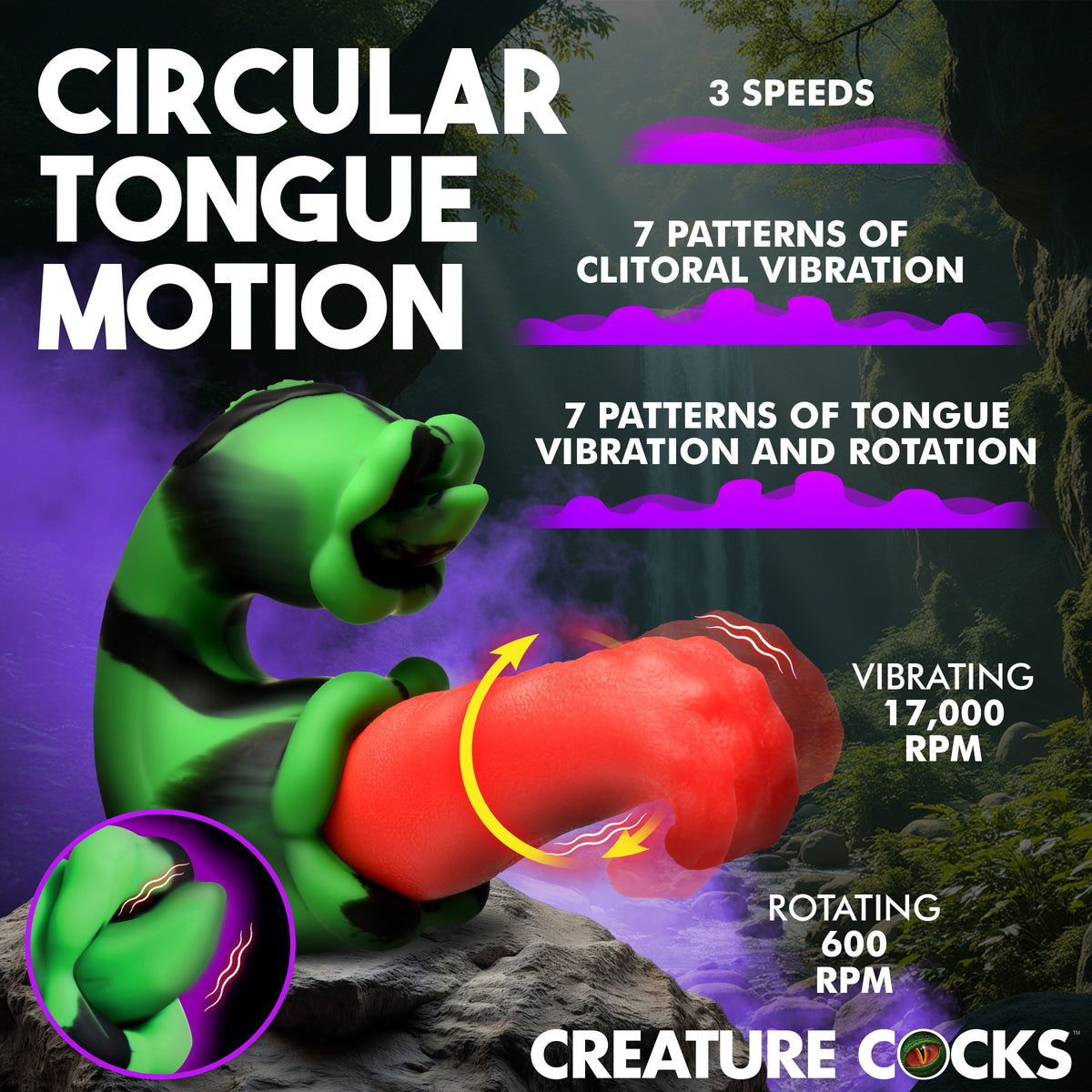 Creature Cocks Tongue Lasher Silicone Vibrator