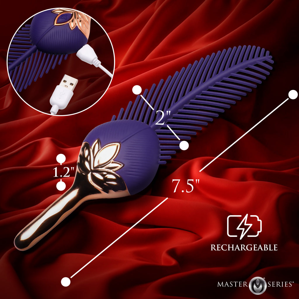 Master Series The Tickler Vibrating Silicone Feather Tickler