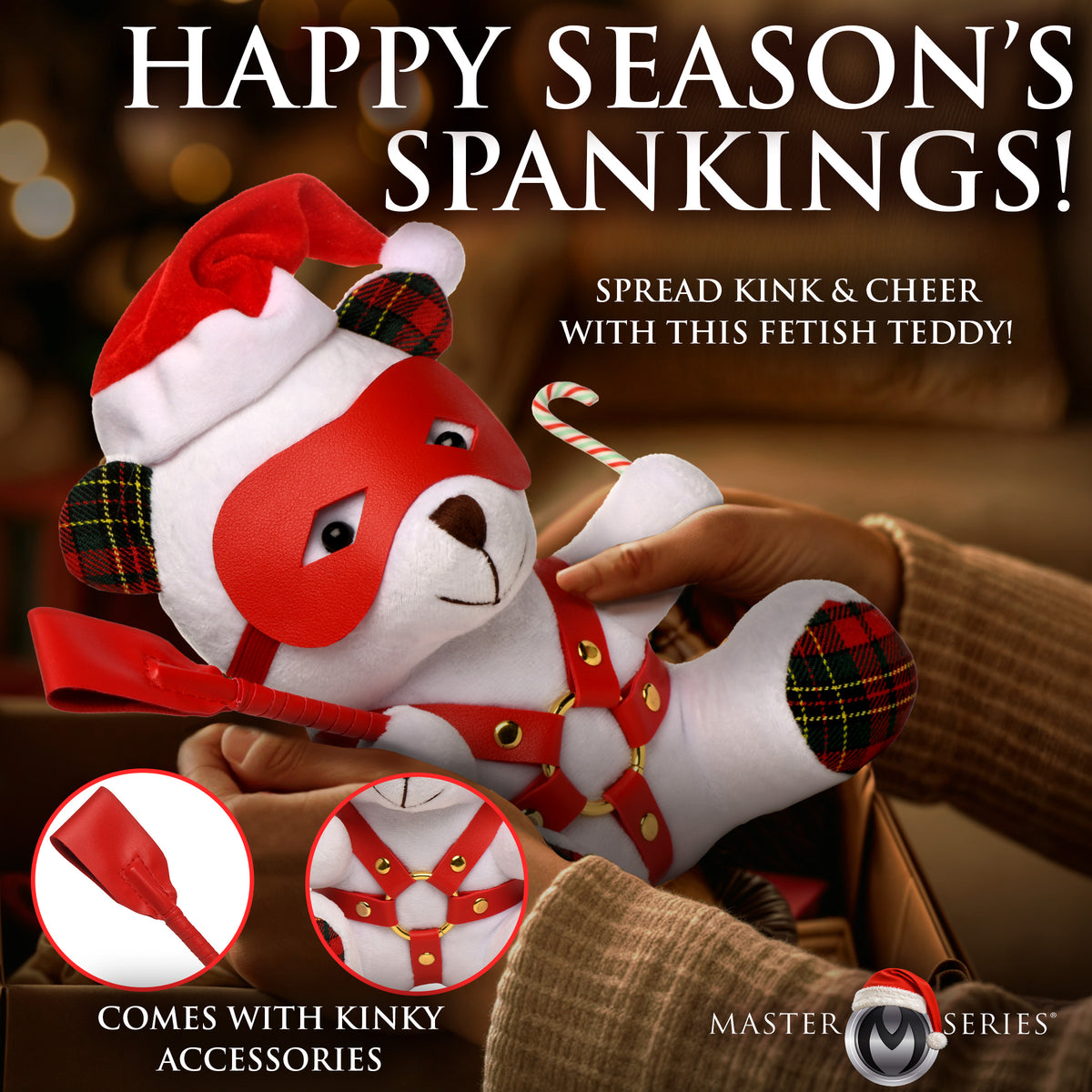 Master Series Holiday Bondage Bear-White