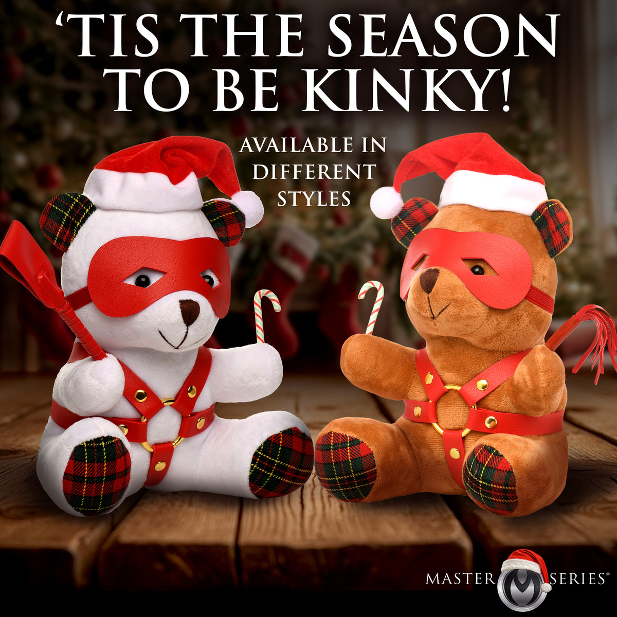 Master Series Holiday Bondage Bear-White