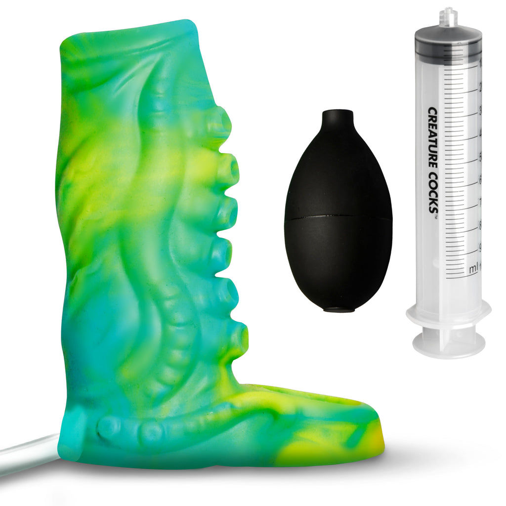 Creature Cocks Siphon Squirting Silicone Penis Enhancer-Green
