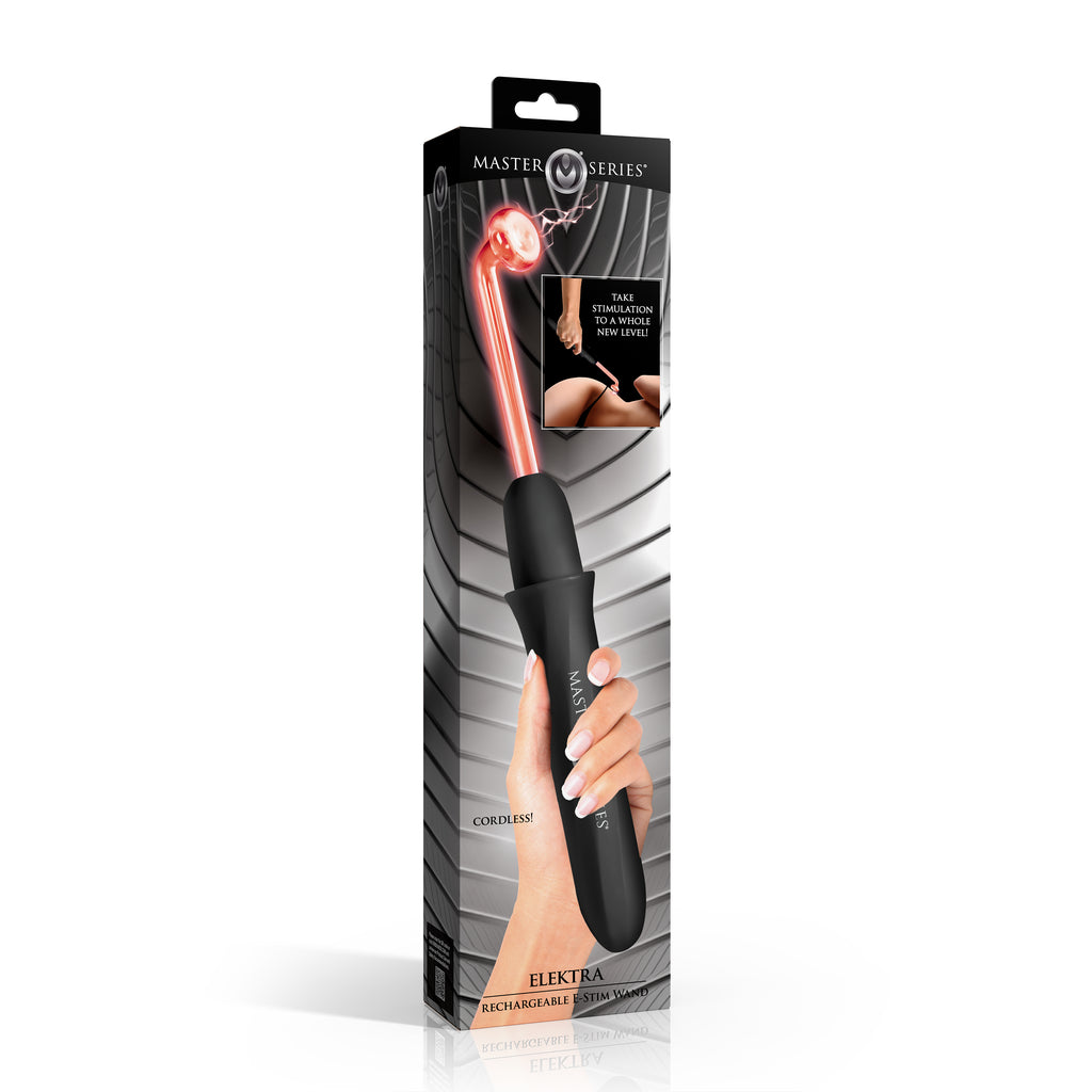 Master Series Elektra Rechargeable E-Stim Wand-Black
