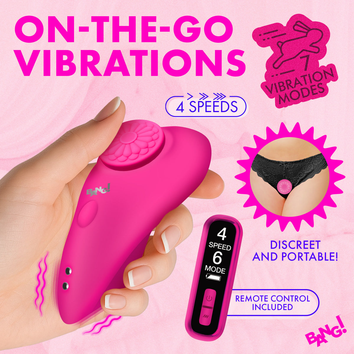 Bang! Silicone Panty Vibe with Digital Remote