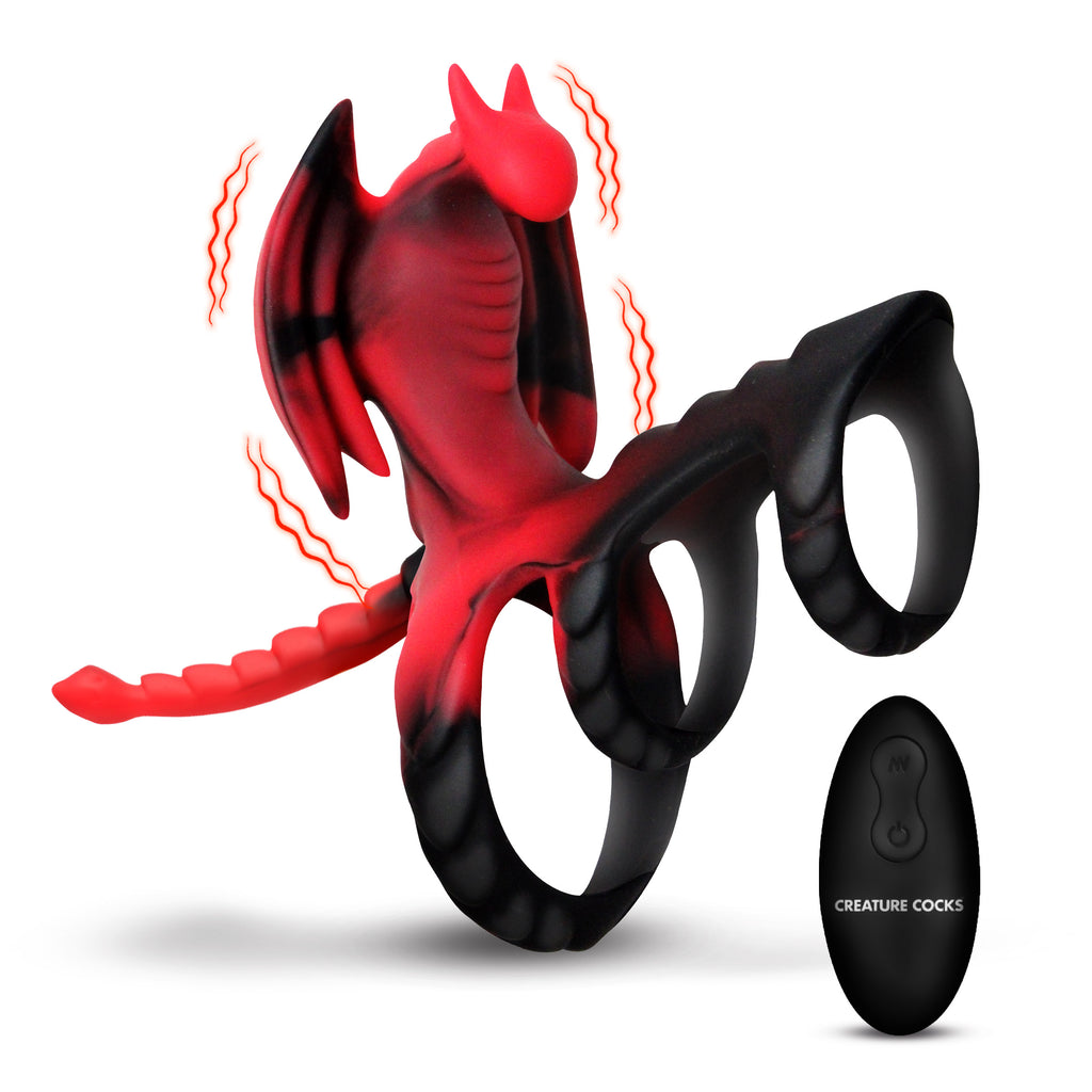 Creature Cocks Dragon Flight Vibrating Silcione Cock Ring