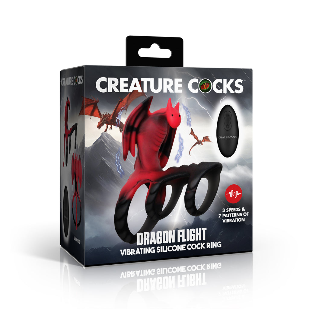 Creature Cocks Dragon Flight Vibrating Silcione Cock Ring