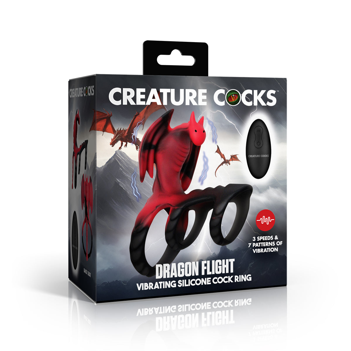 Creature Cocks Dragon Flight Vibrating Silcione Cock Ring