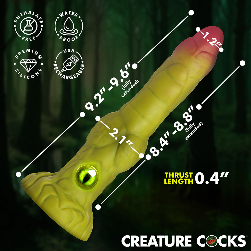 Creature Cocks Eyegor Thrusting and Vibrating Silicone Dildo