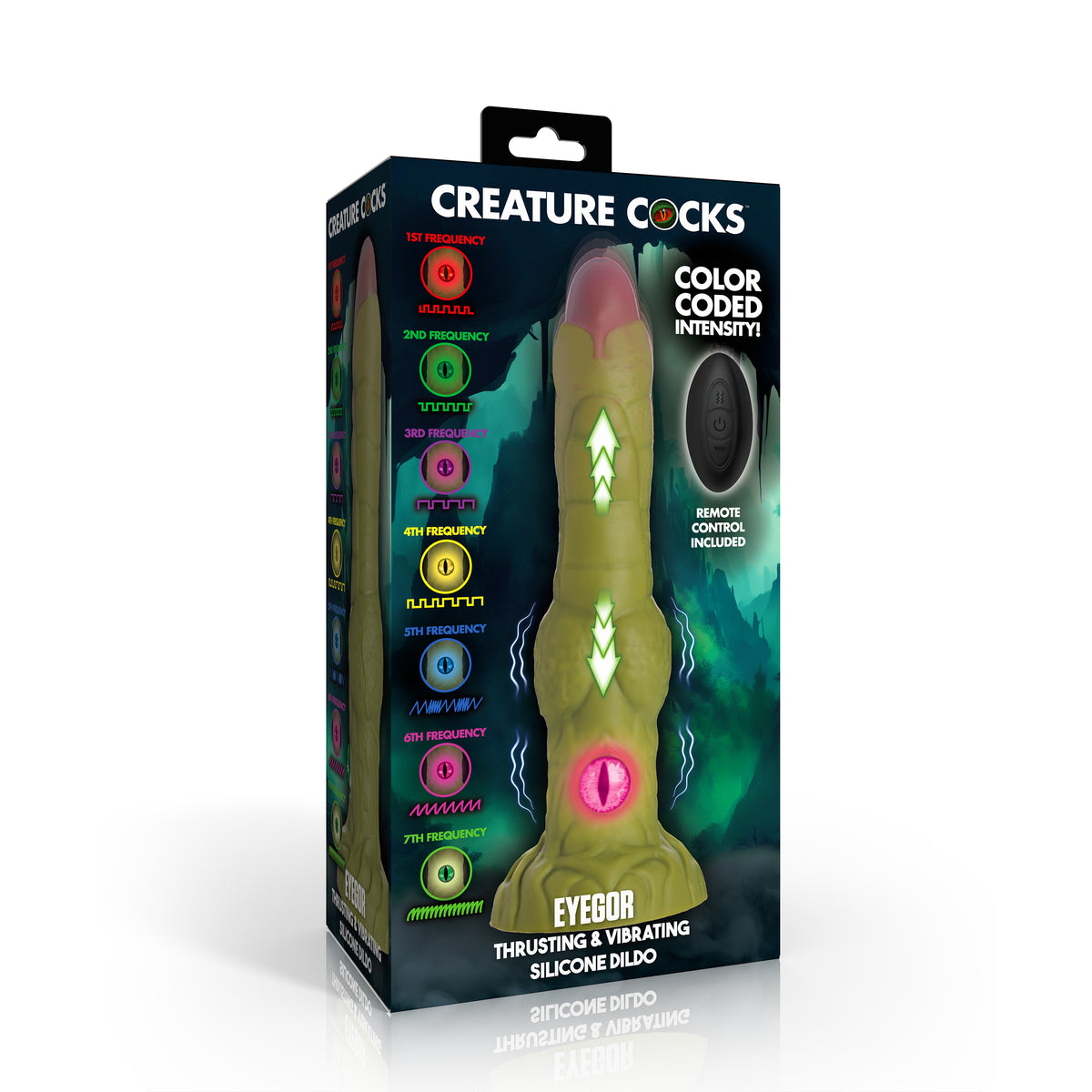 Creature Cocks Eyegor Thrusting and Vibrating Silicone Dildo