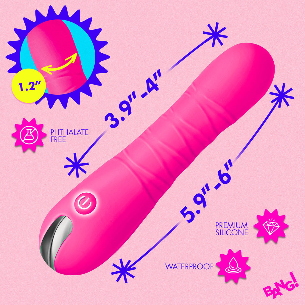Bang! Thrusting Silicone Dildo-Pink