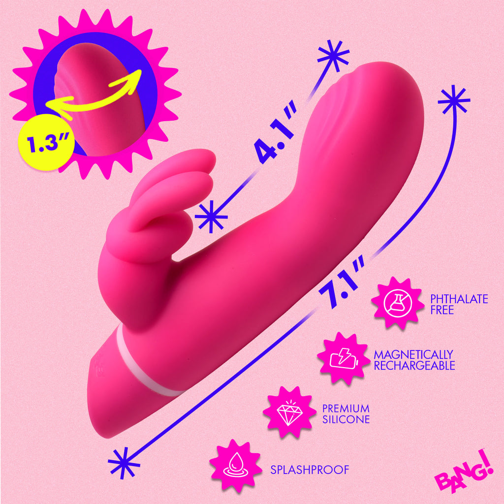 Come Hither Silicone Rabbit Vibrator - Pink