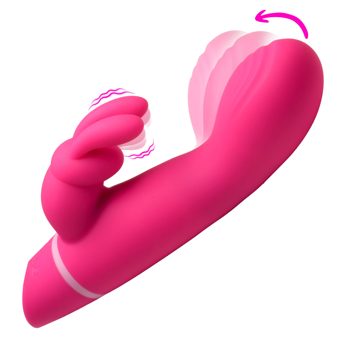 Come Hither Silicone Rabbit Vibrator - Pink