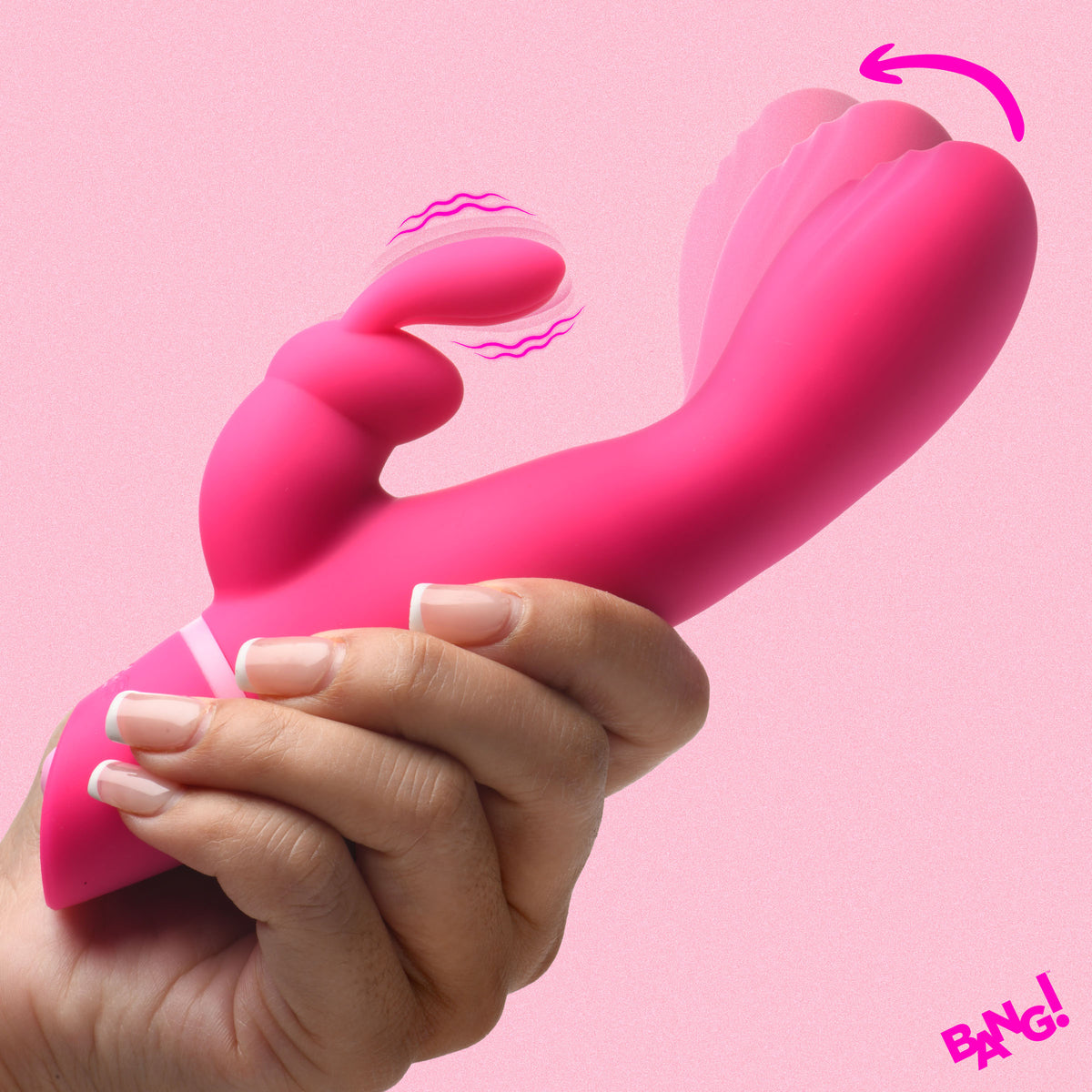 Come Hither Silicone Rabbit Vibrator - Pink
