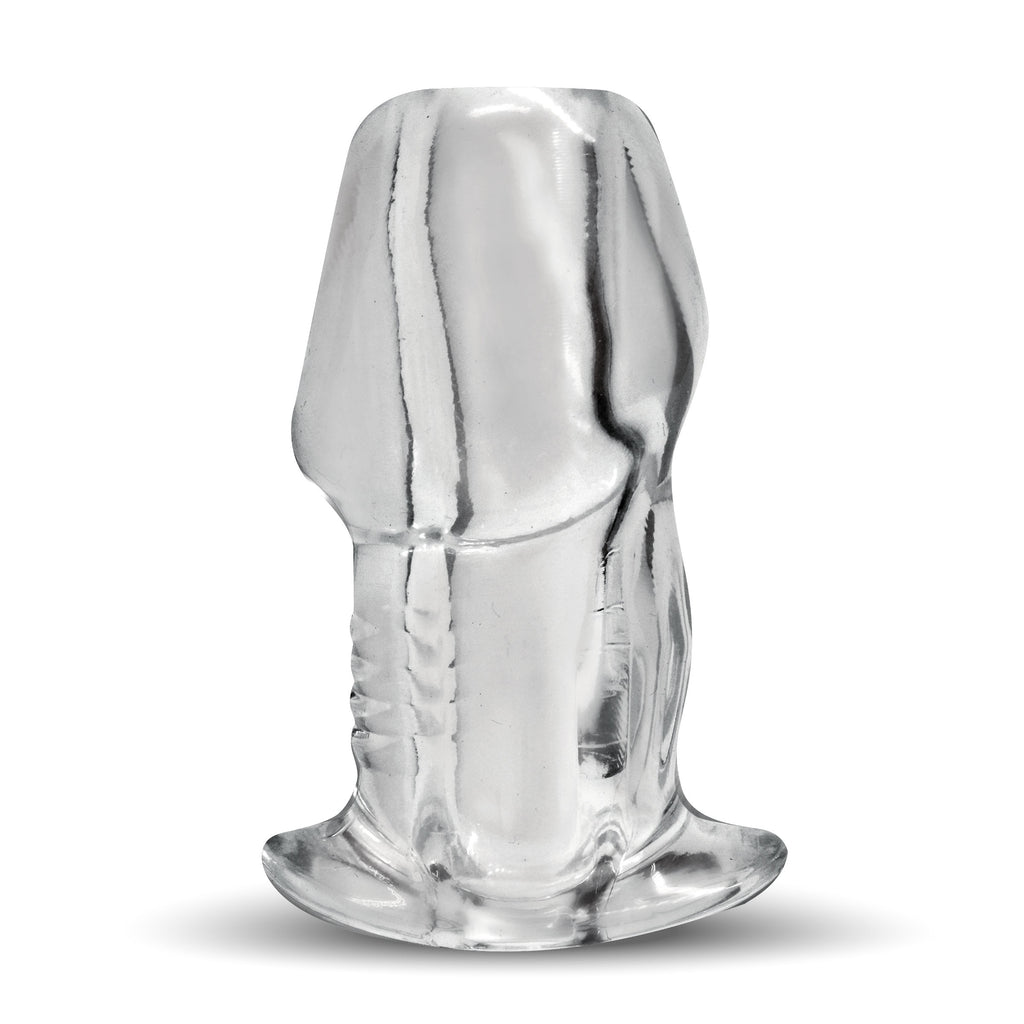 Dicked Clear Hollow Anal Plug - Medium