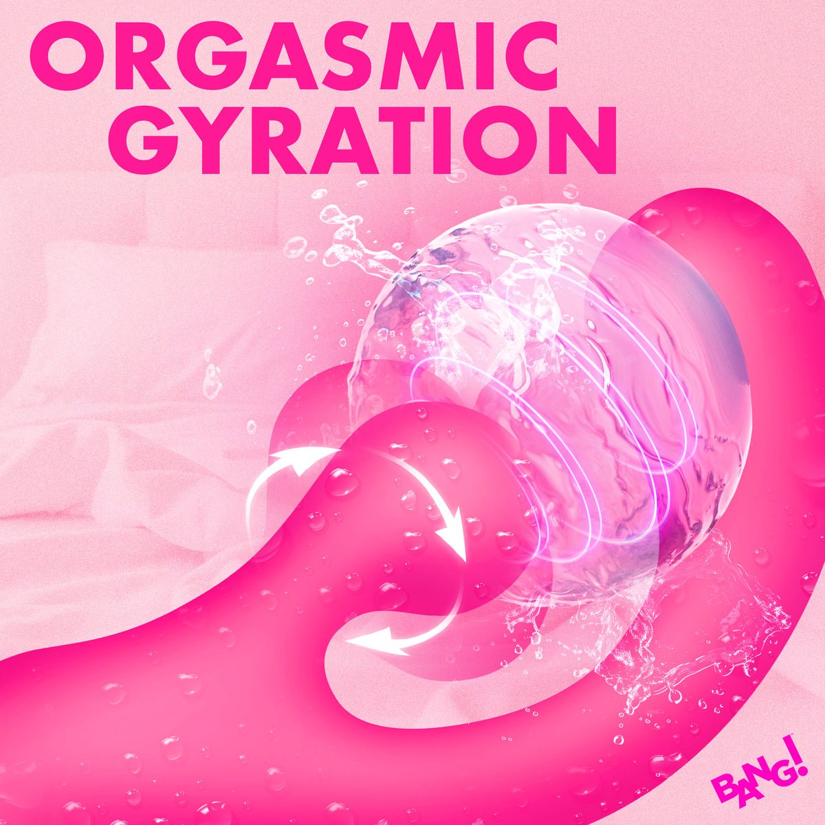 Bang! Gyro Rabbit Silicone Vibrator-Pink