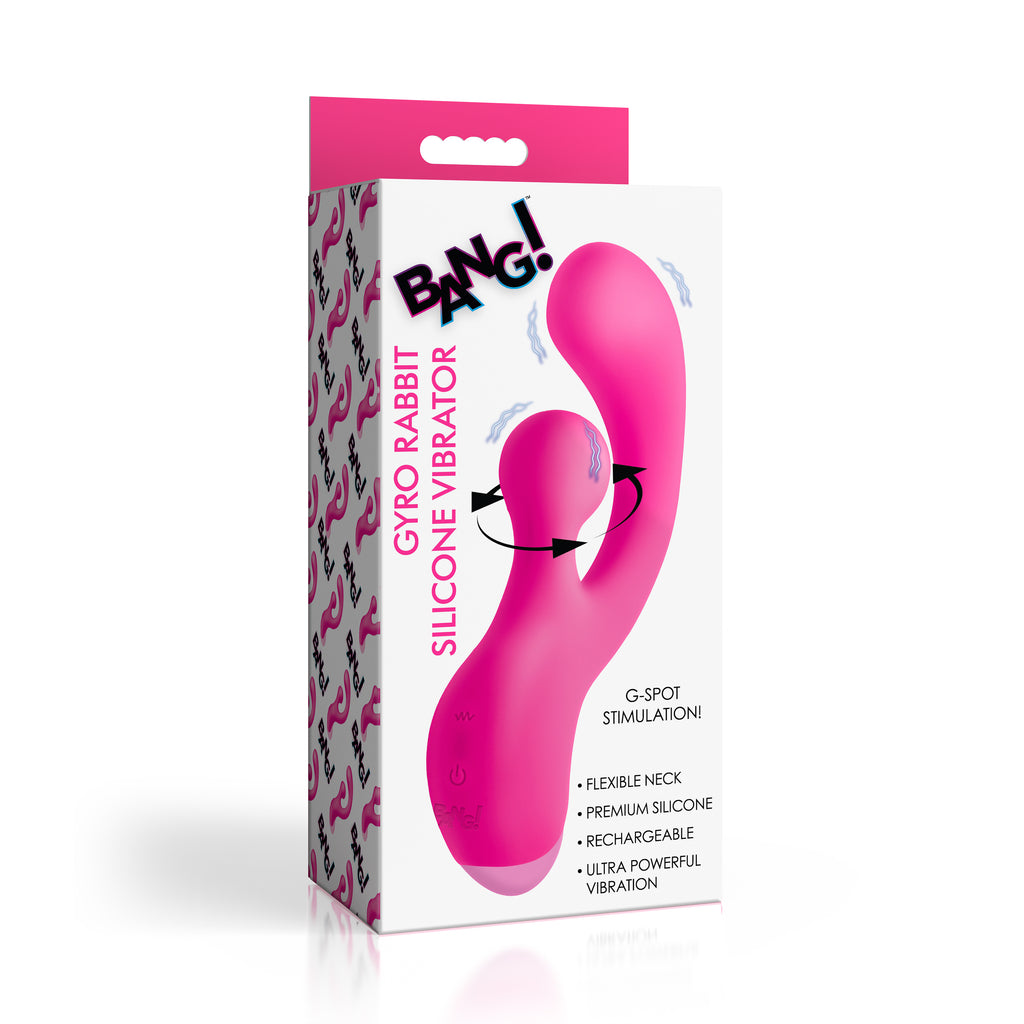 Bang! Gyro Rabbit Silicone Vibrator-Pink
