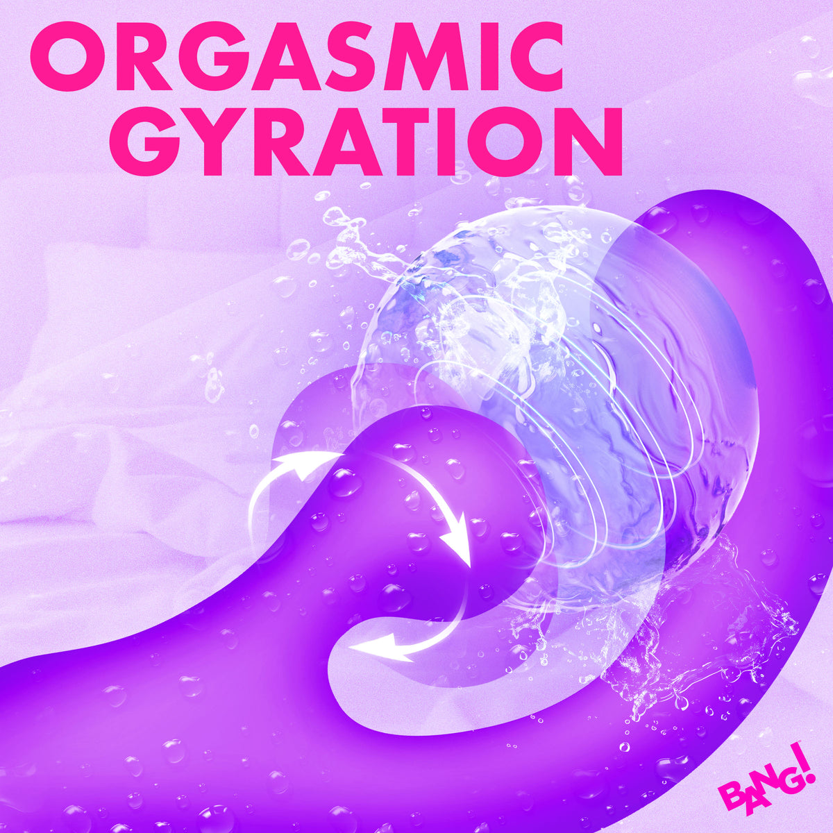 Bang! Gyro Rabbit Silicone Vibrator-Purple