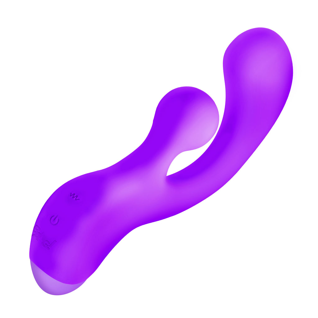Bang! Gyro Rabbit Silicone Vibrator-Purple
