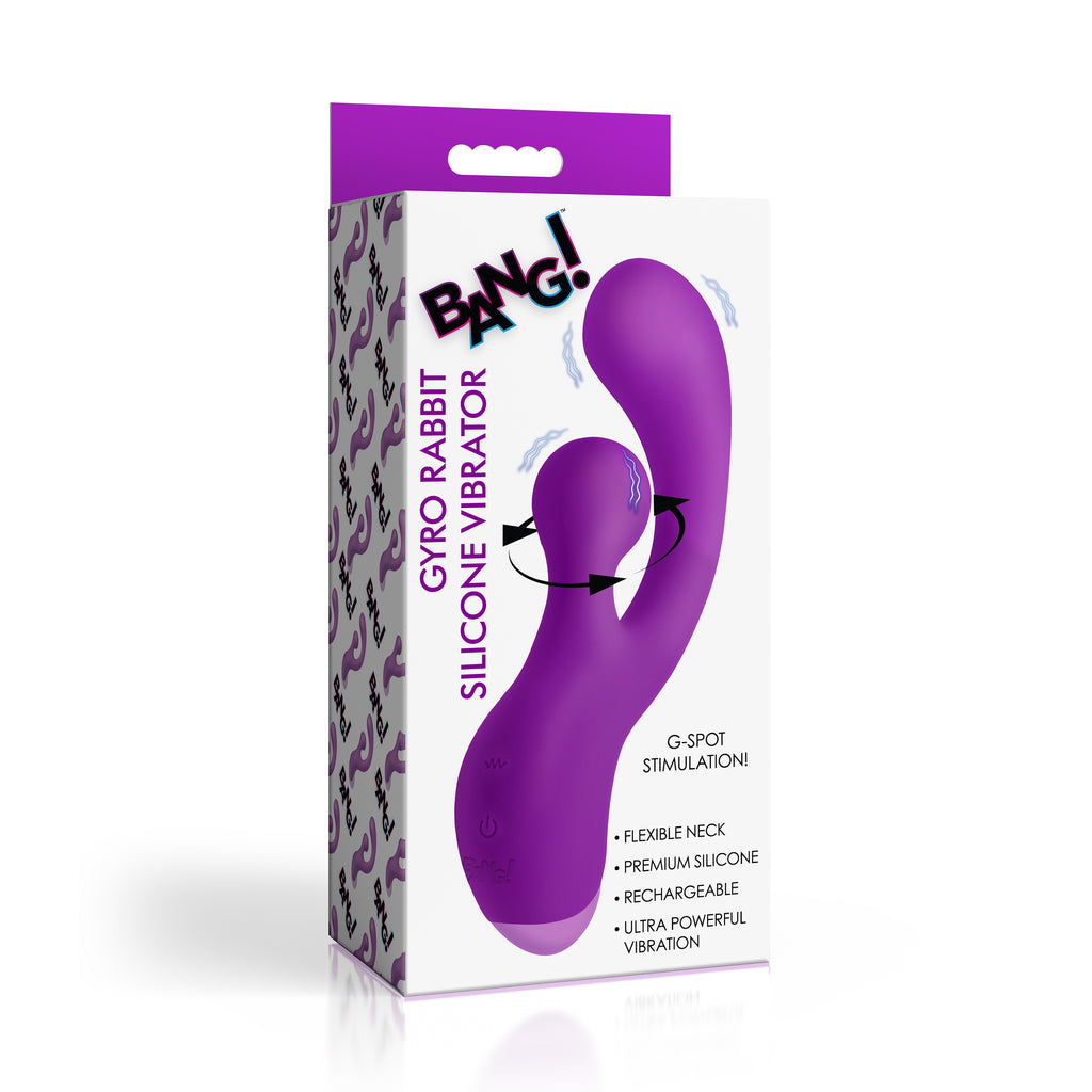 Bang! Gyro Rabbit Silicone Vibrator-Purple