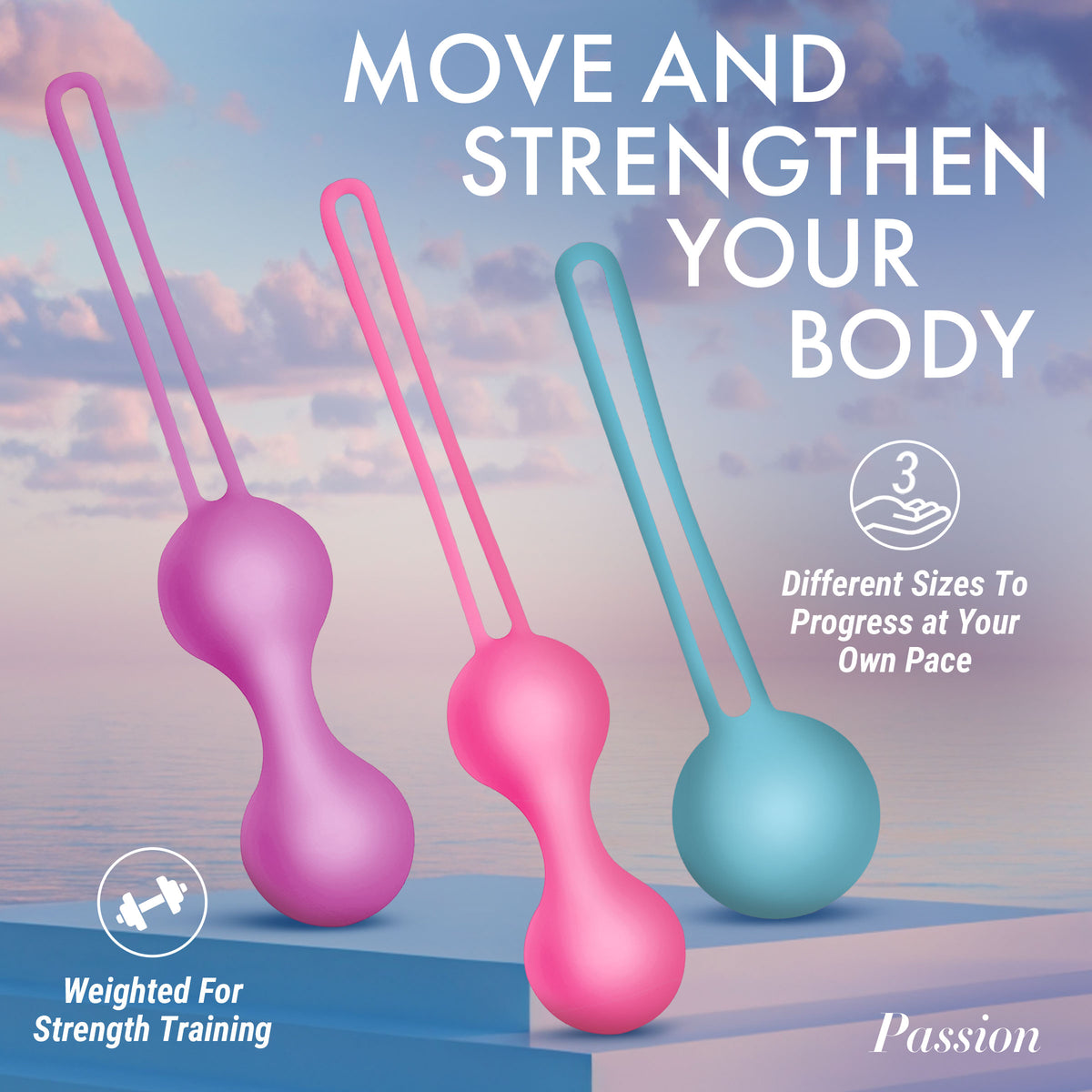 Passion Silicone Weighted Kegel Ball Set