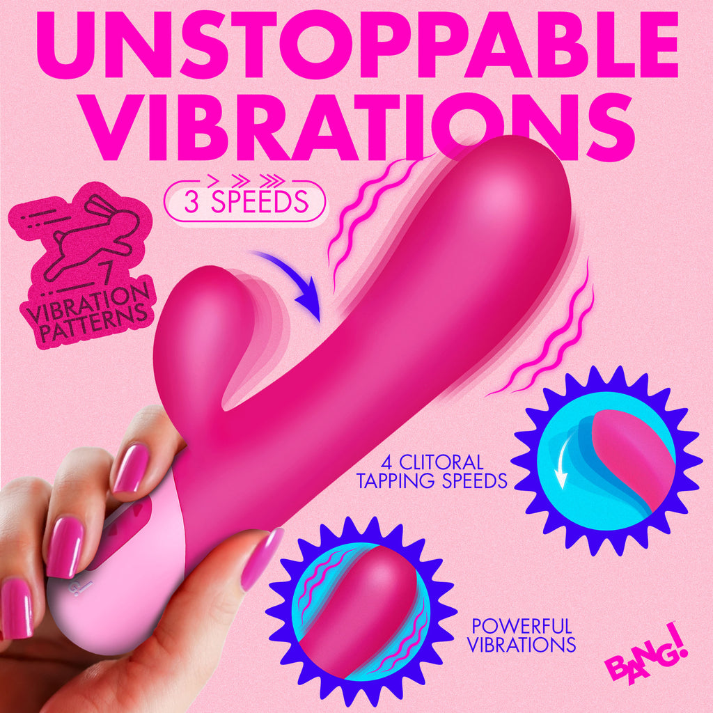 Bang! Clit Tapping Vibrating Rabbit-Pink