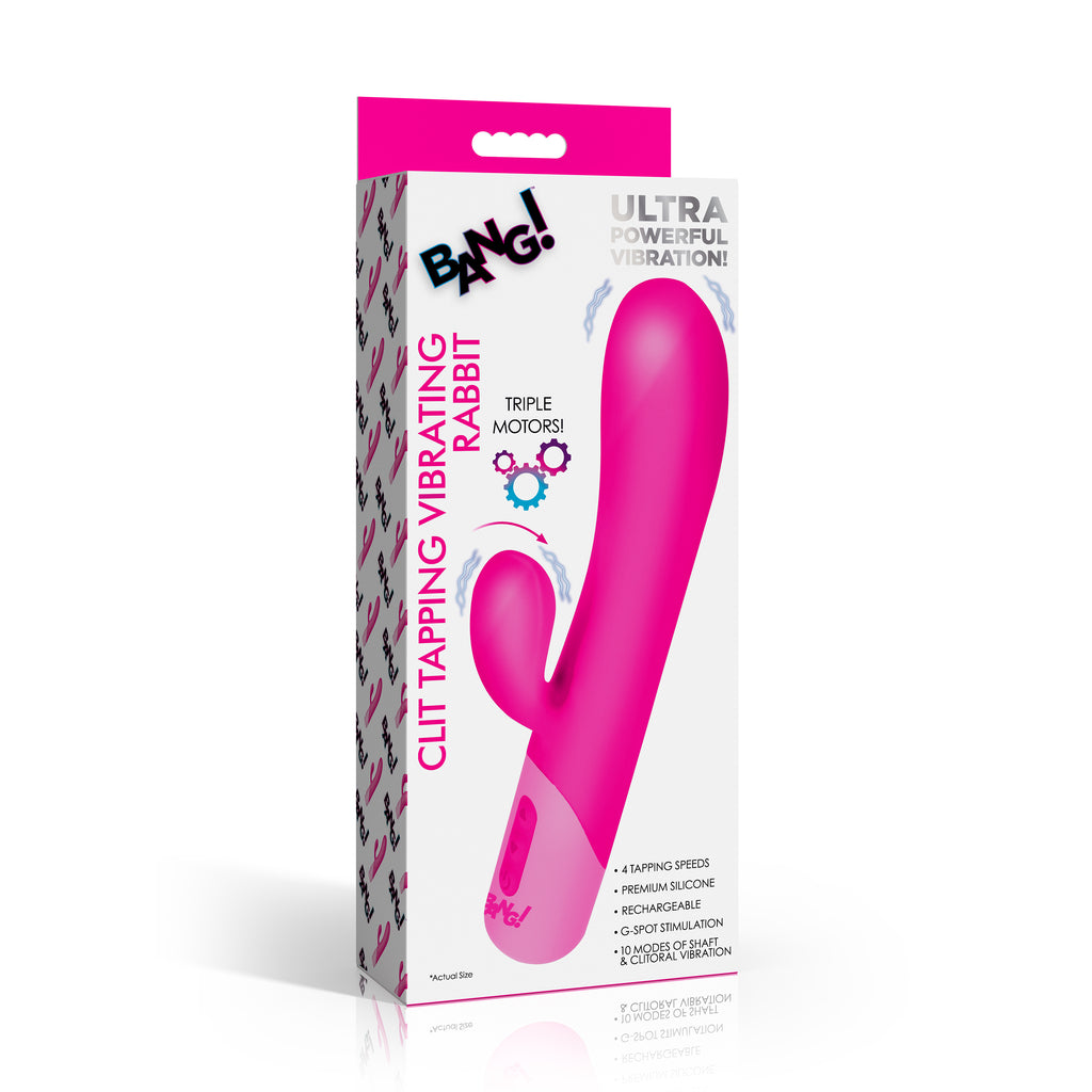 Bang! Clit Tapping Vibrating Rabbit-Pink