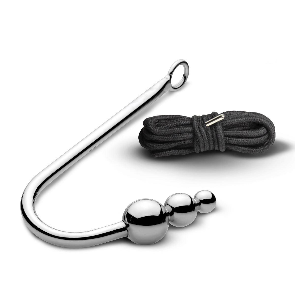 Master Series Roped Beaded Anal Hook with Rope